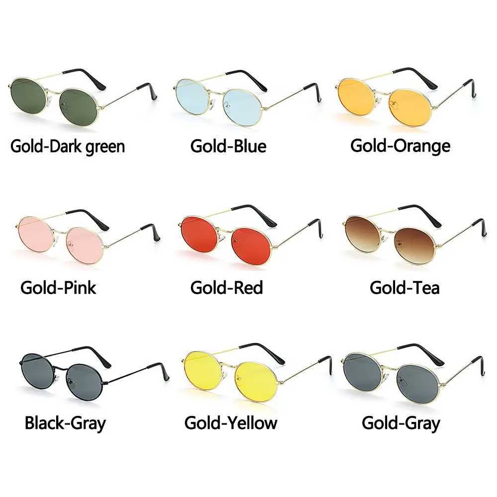 Women Steampunk Oval Sunglasses Gold Silver Small Frame Retro Sex Round Sunglasses 400UV Gradient Mirror Glasses Driver GogglesX240920