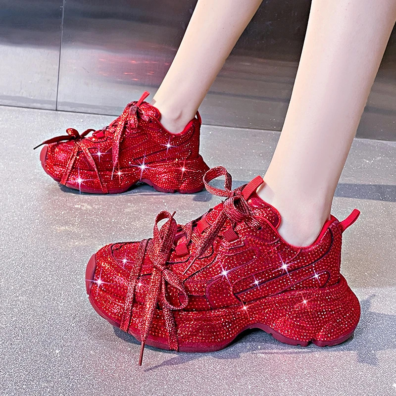 Women Bg Running Chunky Sneakers Fashion Casual Genuine Leather Cowhide Breathable Height Increased Flat Platform Shoes