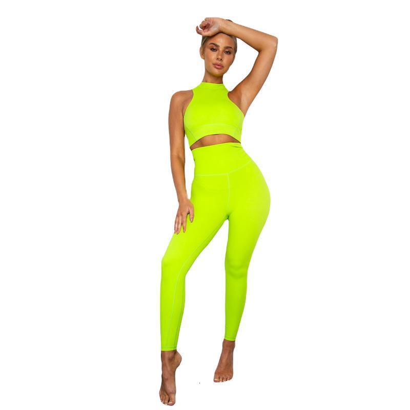 CXUEY Neon Yellow Sportswear Workout Clothes For Women Gym Sets Womens Outfits Fiess Overalls Back Zip Sport Suit Yoga Wear XL