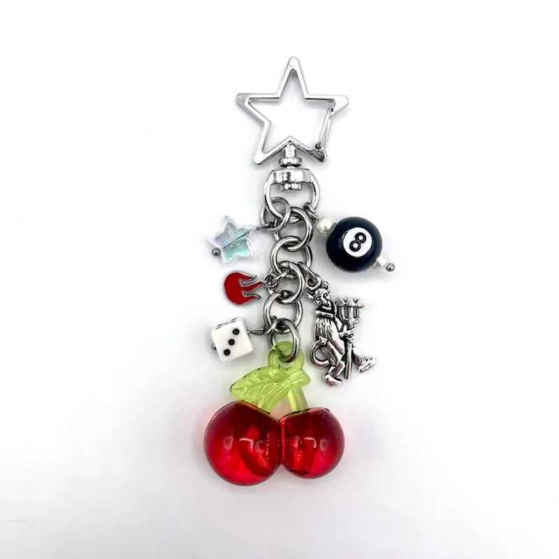 Aesthetic Cute Cherry Keychain Y2k Accessories GiftX240919