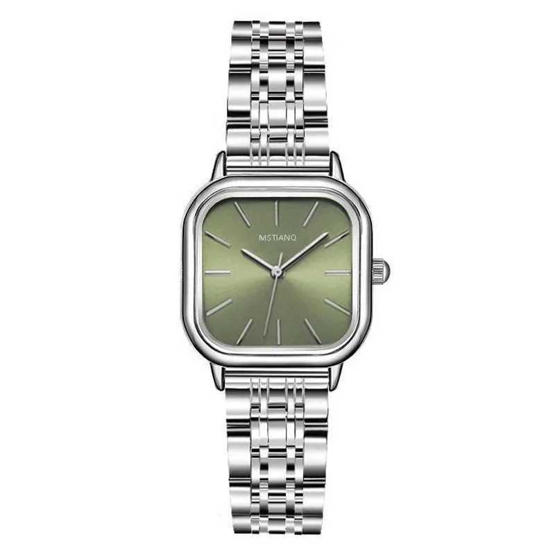 Stainless Steel Watch Womens Ins Style Simple Student Quartz Watch Casual Fashion Versatile Luxury Small Square WristwatchX240920