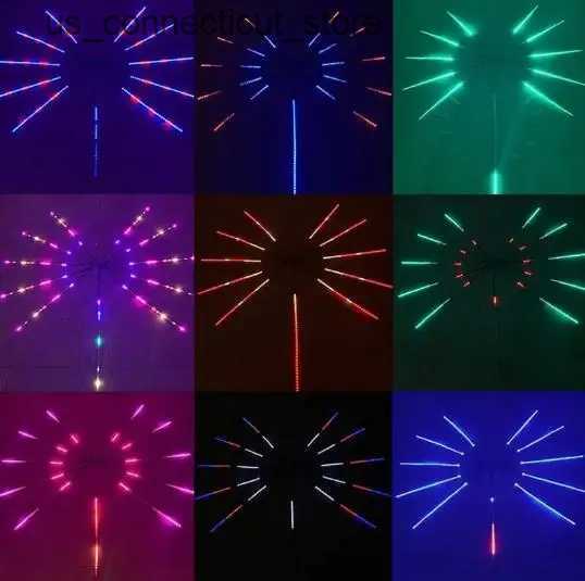 Novelty Lighting Fireworks LED Strip Lights RGB Meteor Firework Lamp Bluetooth APP Control for Wedding Christmas Party Holiday Christmas Lights L24091