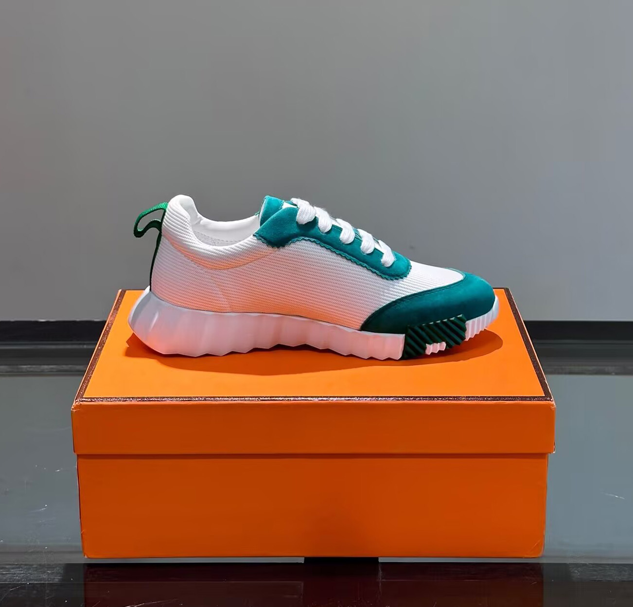 2025S Hot sale Bounce casual shoes Mesh and suede sneakers Men's Marine blue Bouncing sneakers mid cut trainers sports runner light shoes 38-46Box