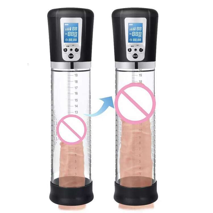 LCD display pumping pressure male sex penis enlarger vacuum pump