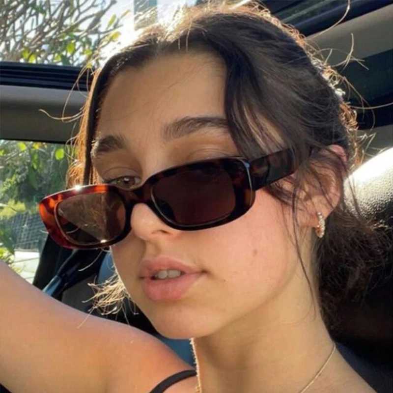 Elegant White Rectangle Sunglasses Fashion Popular Small Frame Sun Glasses Women Men Square Shades Summer Traveling EyewearX240920