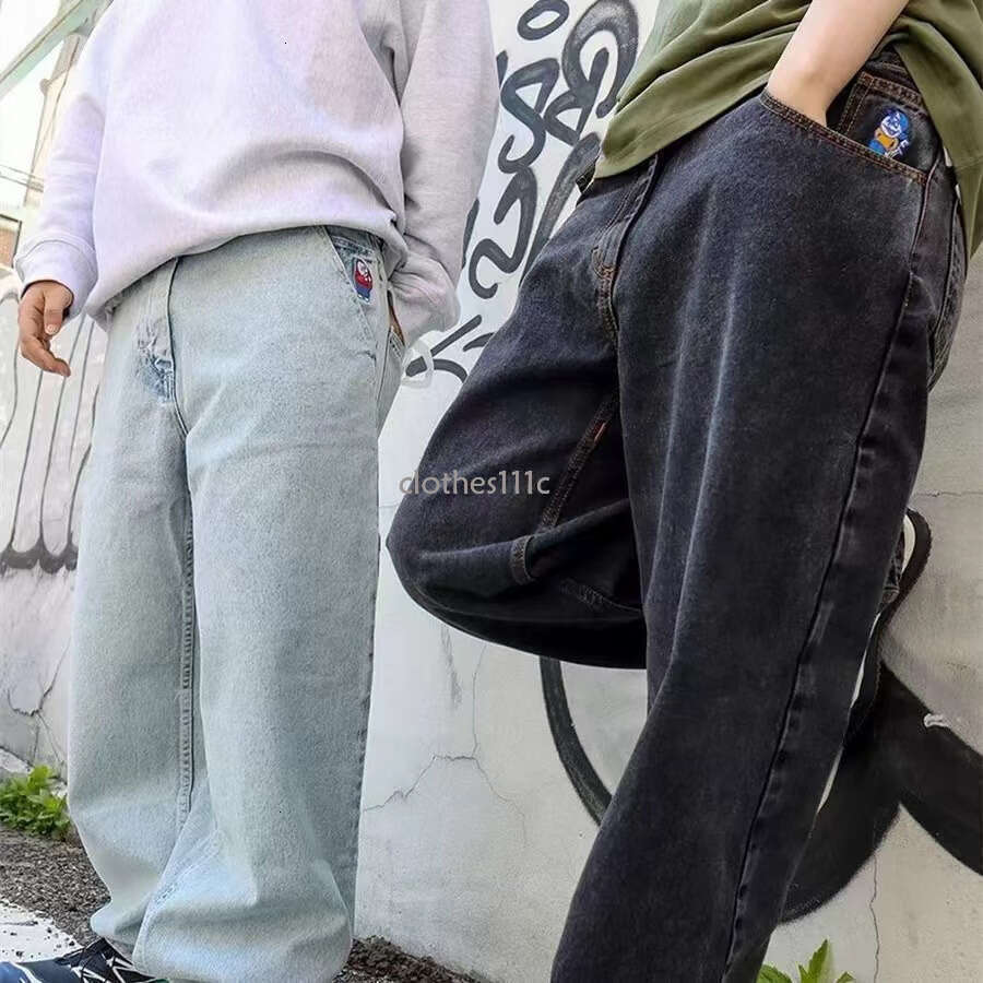 Y2k Big Boy For Men Streetwear Baggy Embroidery Denim Leisure Simple Dime Pants Women Jeans Mujer Hot Traf Jean