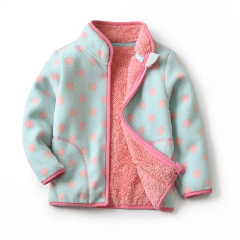 Jumping Meters Girls Outwear Fleece for Winter Autumn Baby Jacket Coats Flowers Childrens Jacket 240918