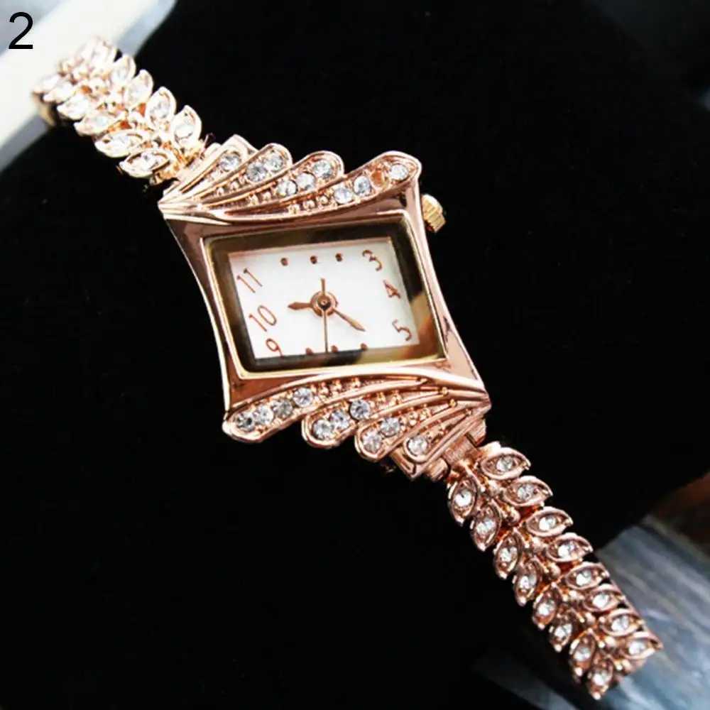 Brand Fashion Women Watches Bracelet Watch Luxury Ladies Crystal Quartz Rhombus Bangle Rhinestone Wrist Watch Relogio FemininoX240920