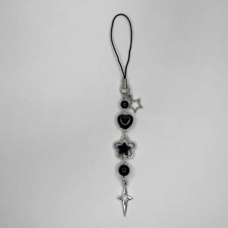 Love Star Beaded Keychain Phone Accessories Y2K Handmade Creative Fashion Love Accessories Gifts for Her CouplesX240919