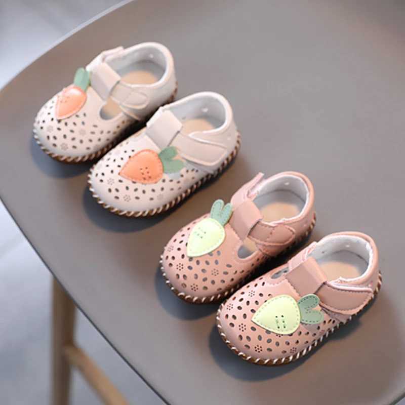 Soft Soled Toddler Shoes New Girl Princess Shoes Cow Tendon Soled Small Leather Shoes Baby Shoes Hollow Out Girl Shoes Kid Shoes M240920