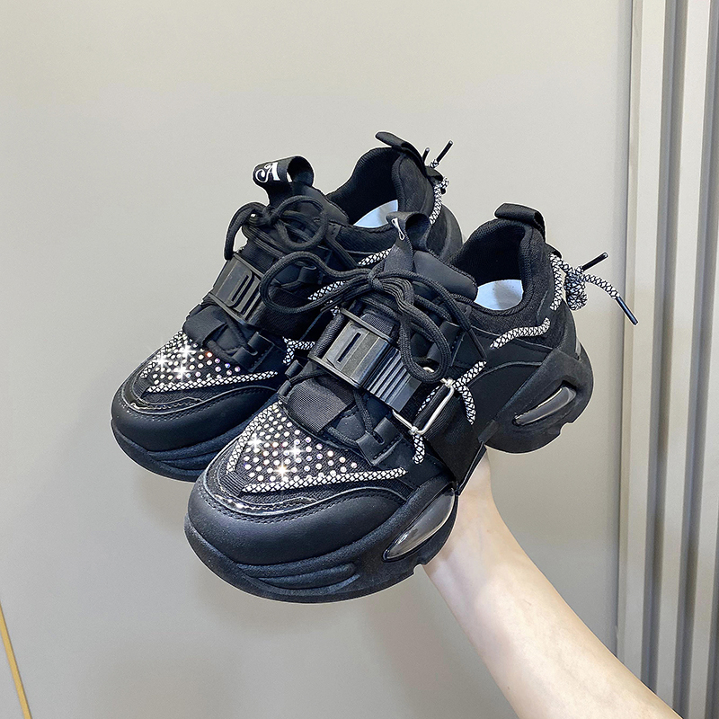 New 2023 Women Platform Spring Breathable Mesh Chunky Casual Dad Women's Sports Vulcanized Shoes Female Sneakers e98a 's