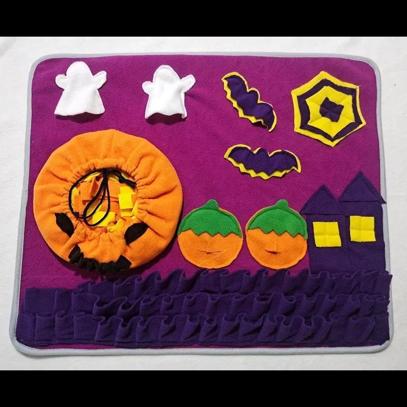 Halloween Pet Smell Mat Anti slip Floor Mat Decorative Mat Home Cat and Dog Toys Relieve Boredom 240914