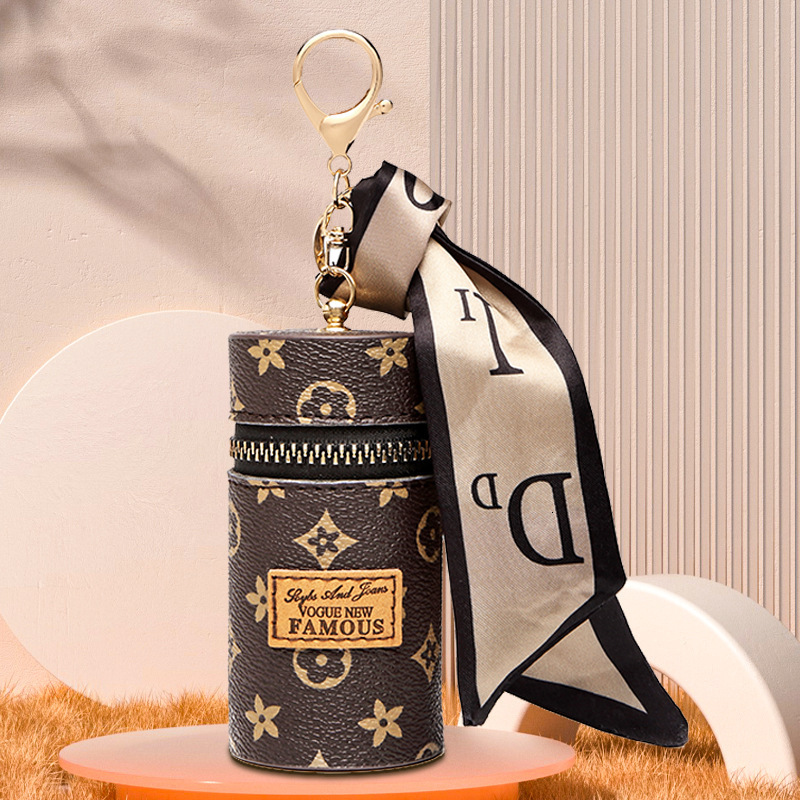 Zero Wallet Women's Instagram Printed Mini Lipstick Makeup 2024 New Small Earphone Key Hanging Bag