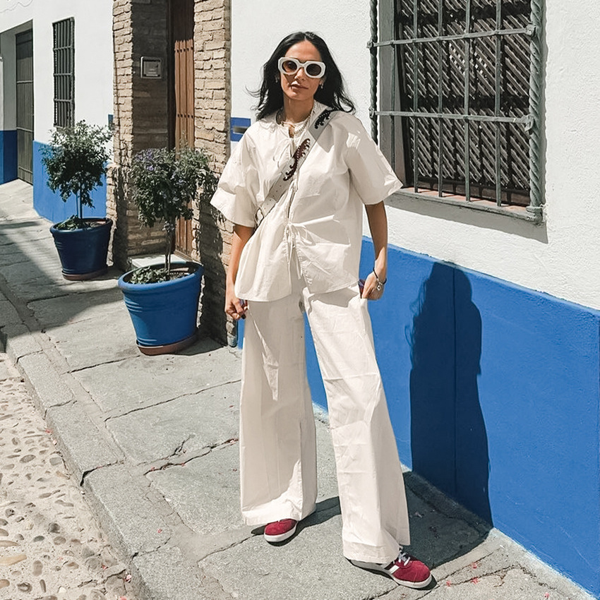 2024 autumn pure cotton apricot cardigan casual women's home wear loose five quarter sleeve pants pajama set