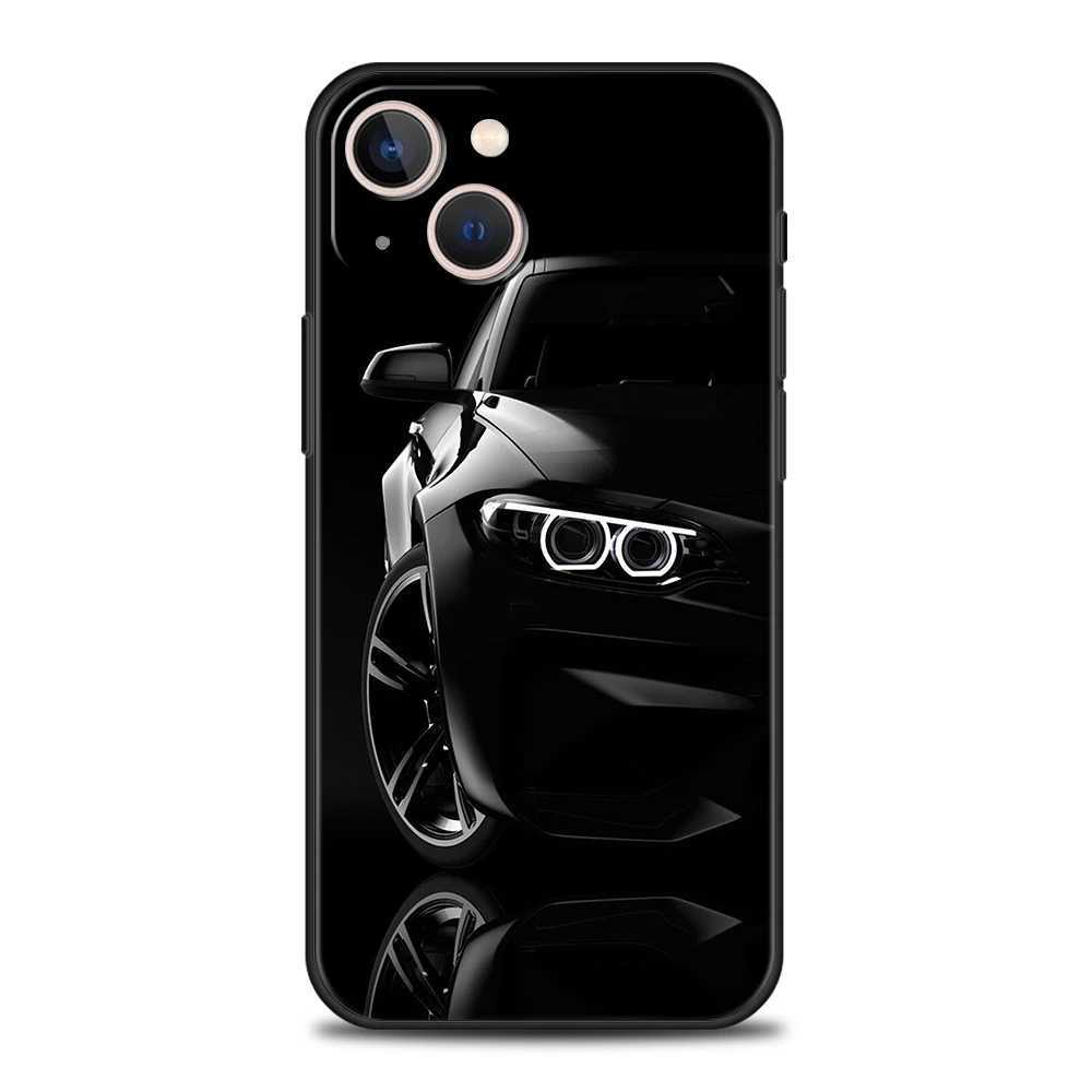 Cool sport black car phone case cover suitable for lPhone 16 15 13 12 Pro Max XR XS 11 7 8 Plus shockproof silicone soft shell coverCL240720