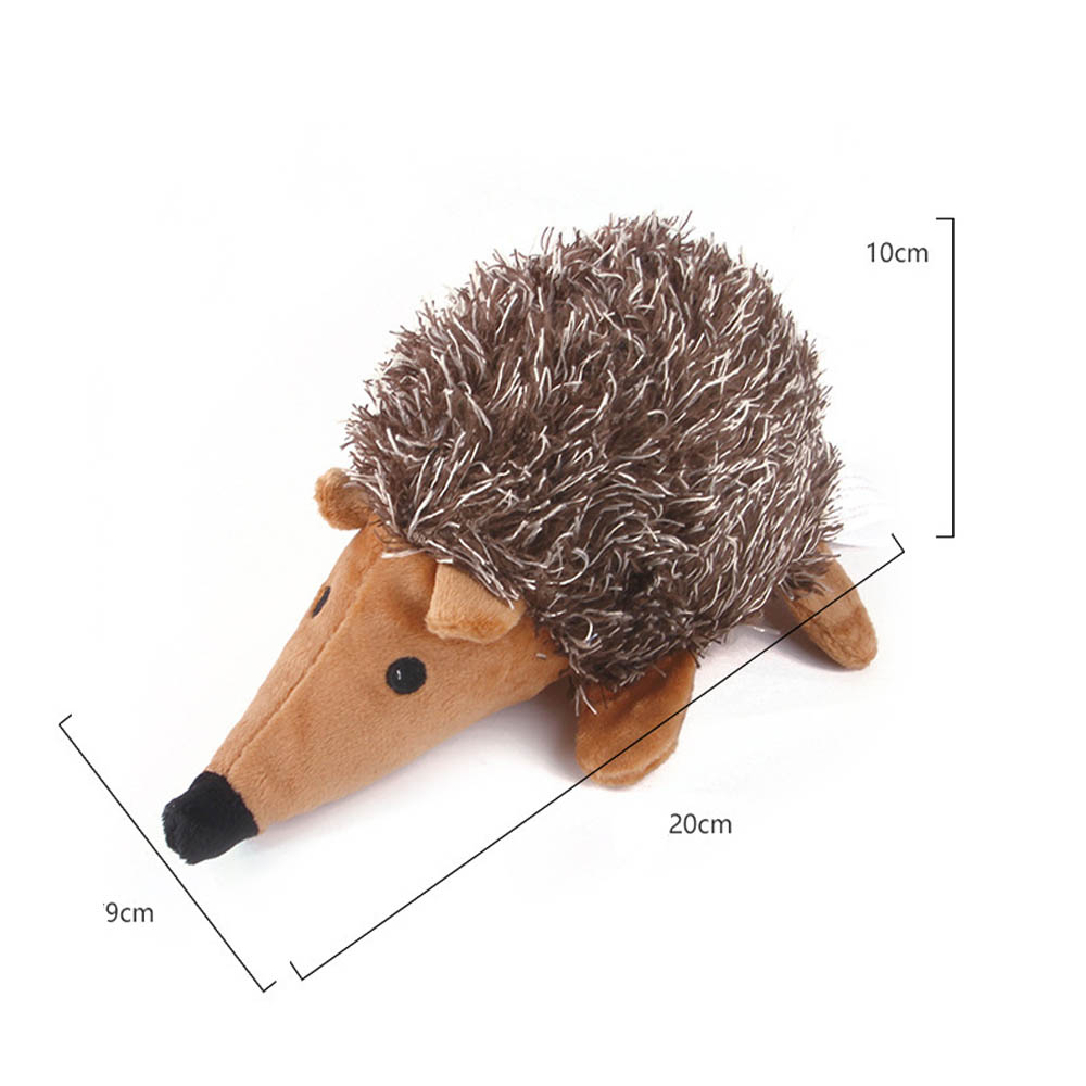 Plush Dog Toys Hedgehog Shape Squeak Pet Molar Toy Puppy Chew Bite Resistant Interactive Sounding Toy Pet Accessories Supplies