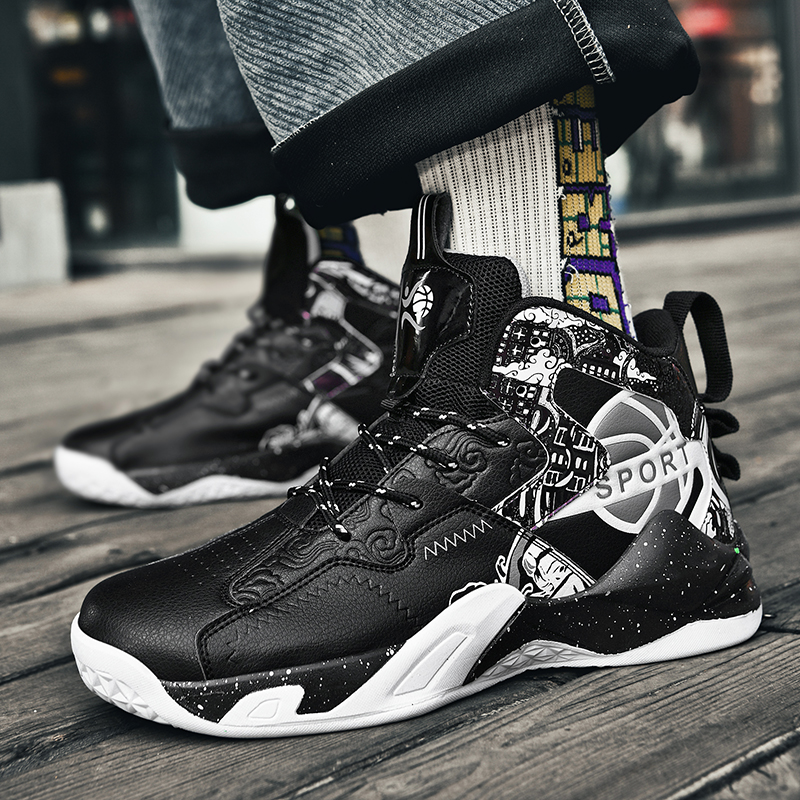 New Men's Basketball Shoes High-Top Sneakers Men Outdoor Breathable Non-Slip Athletic Fashion Tennis Male Training Sport Shoes