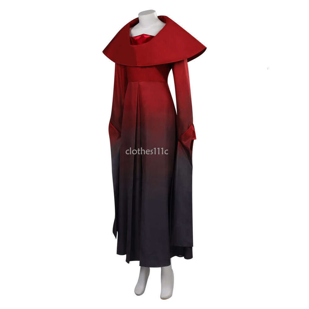Dragons Siofna Cosplay Costume Red Dress Outfits Women Girls Adult Halloween Carnival Party Disguise Roleplay Suit