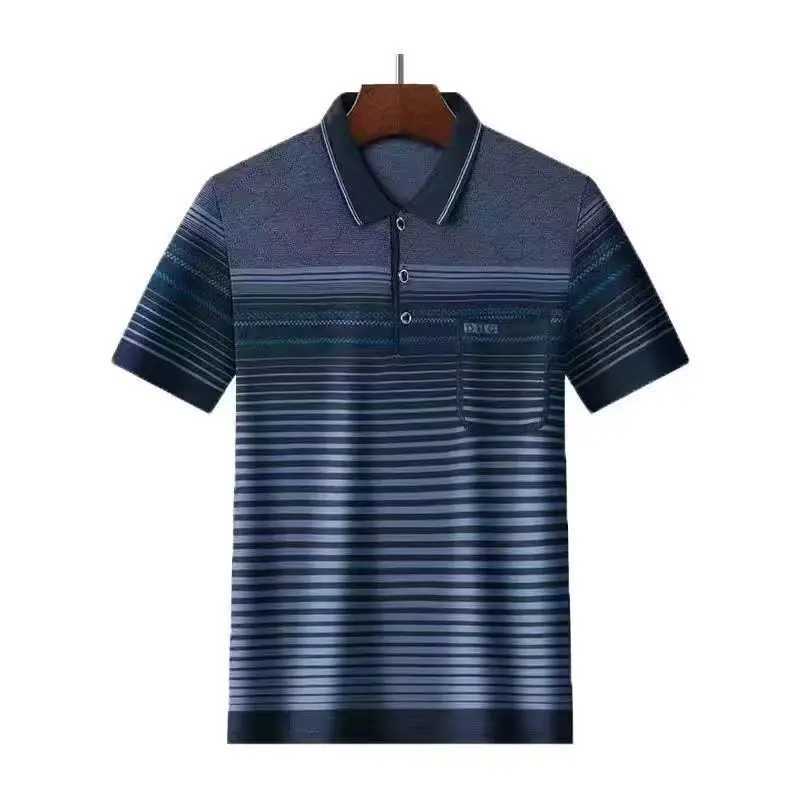 2023 Summer New Fashion Trend Comfortable Oversized Loose Mens Clothing Business Casual Lapel Temperament All-match Polo ShirtX240920
