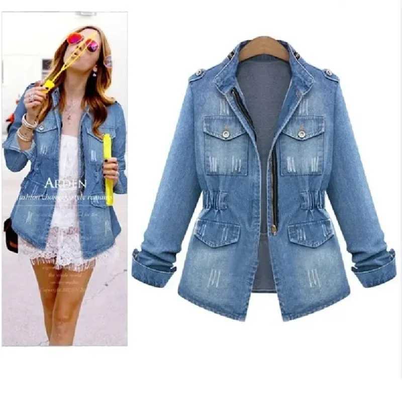 Jacket Women Traf Official Store Denim Jacket Women Ladies Denim Jacket Skinny Denim Jacket Women DenimX240920