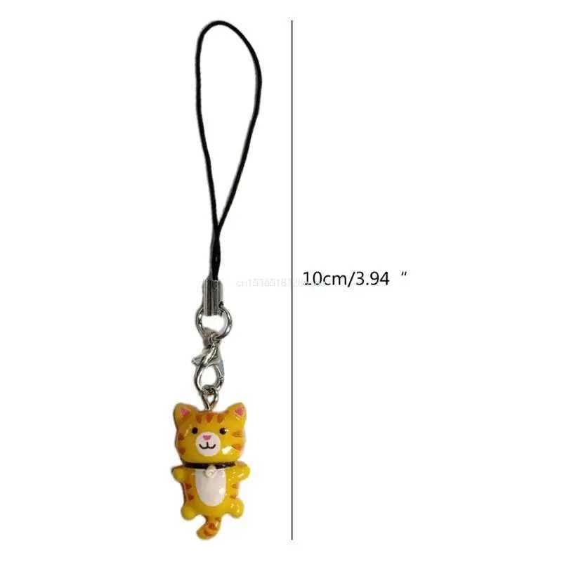 Cell Phone Strap Keychain Cat Pendant Phone Lanyard Anti Lost Keyring Jewelry DropshipX240919