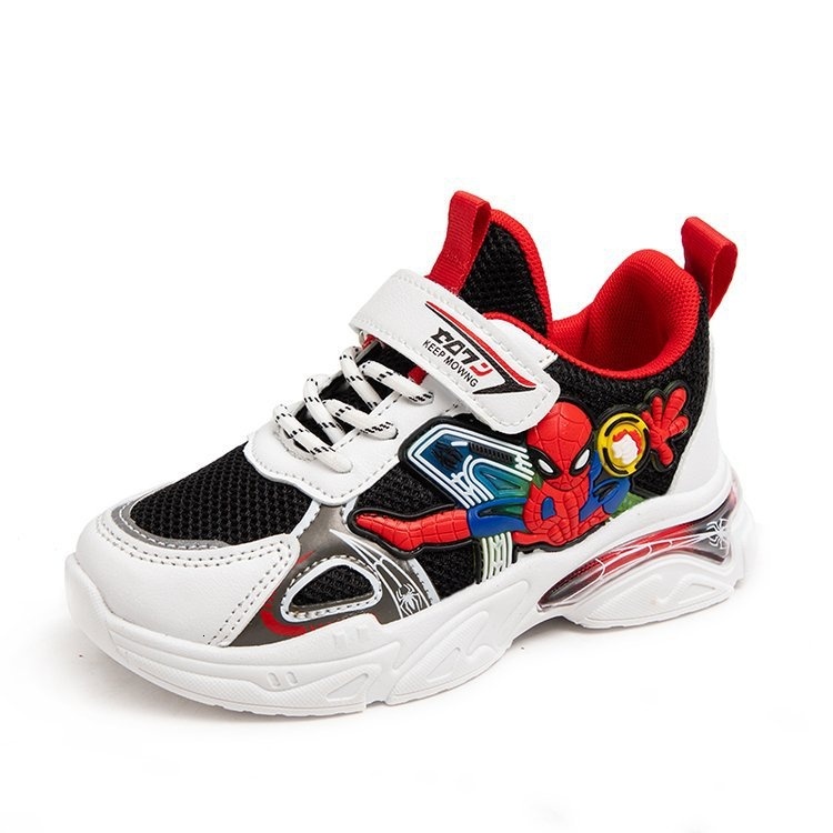 Boys' shoes 2023 spring mesh sports boys' Spider Man dad shoes, big children's running through