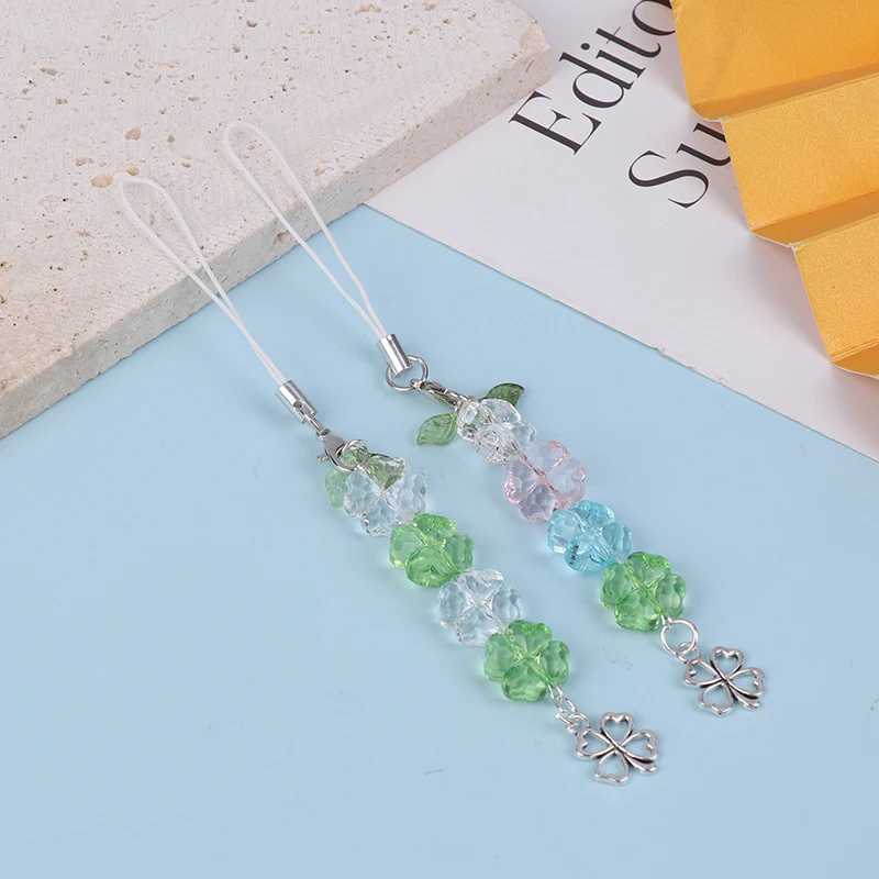 Y2K TrenDY Beaded Phone Lanyard Lucky Mobile Phone Chain Fashion Cell Phone Chain Keychain Girl GiftsX240919
