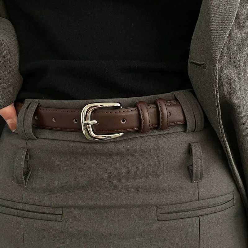 1 piece of womens belt fashion simple version belt authentic high-end trend soft belt paired with Western style Trouser jeans womens belt W240920