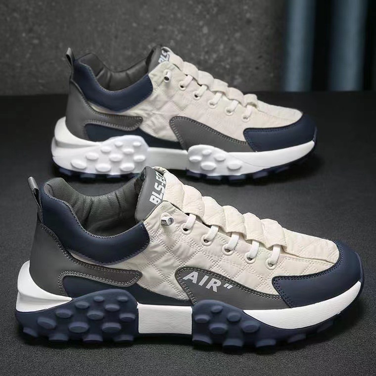 Fashion Men Casual Shoes Sports Mesh Breathable Low Top Anti slip Trend Thick Sole Mens Platform Shoes