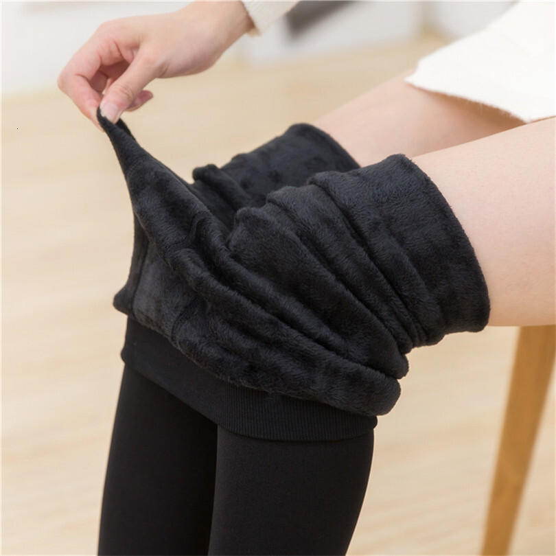 2026 YRRETY Winter Warm Thick Tights Thermal Leggings Women Knitting Veet High Elastic Thicken Black ing Pants Skinny Clothes