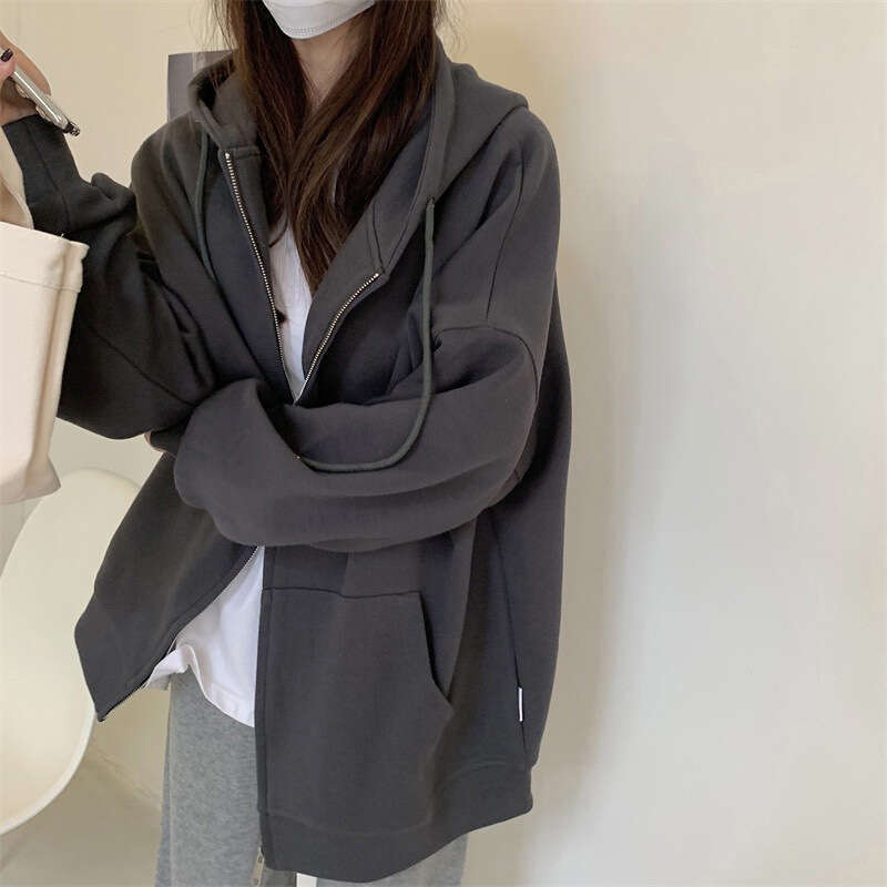 Hallowmas 260G Fish Scale Loose Oversize Hoodie Cardigan Zipper Couple Jacket Womens New Early Spring and Autumn Womens Coat Jacket Women Coat Autumn 