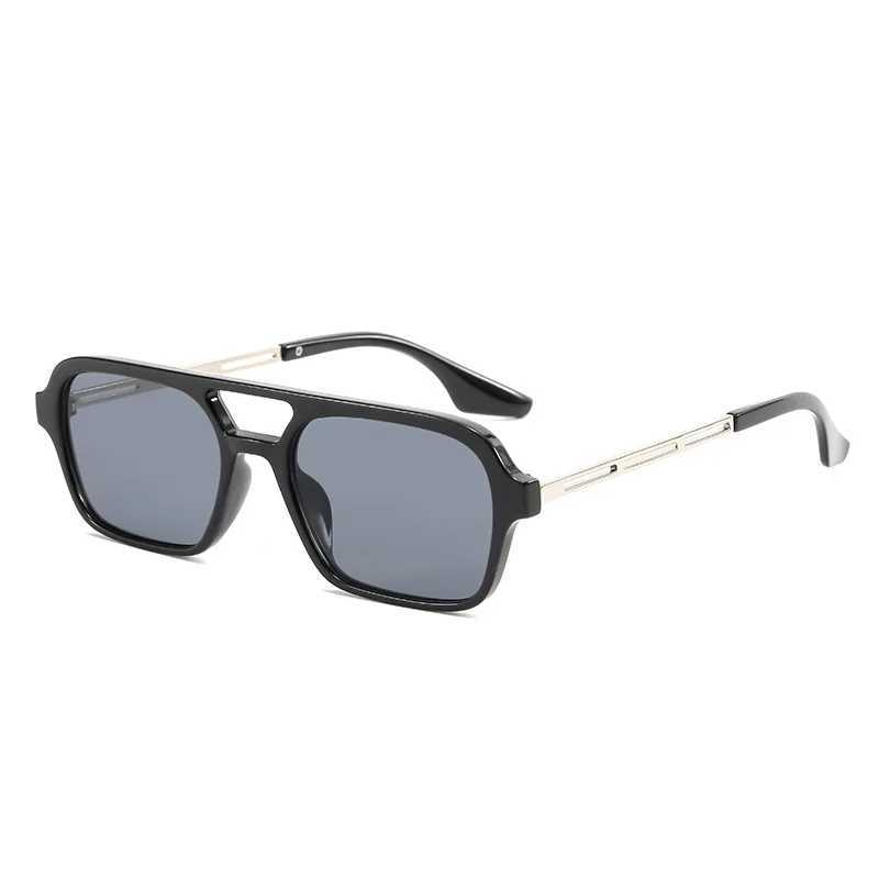 Double Bridges Women Sunglasses Fashion Pink Gradient Eyewear Vintage Hollow Leopard Blue Sun Glasses Men Shades UV400X240920
