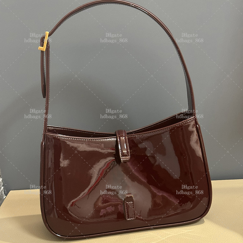 Hobo bags Designer Handbag Patent leather Shiny Leather Mirror quality Shoulder bag Woman Bag Underarm bag Small With box Y041D