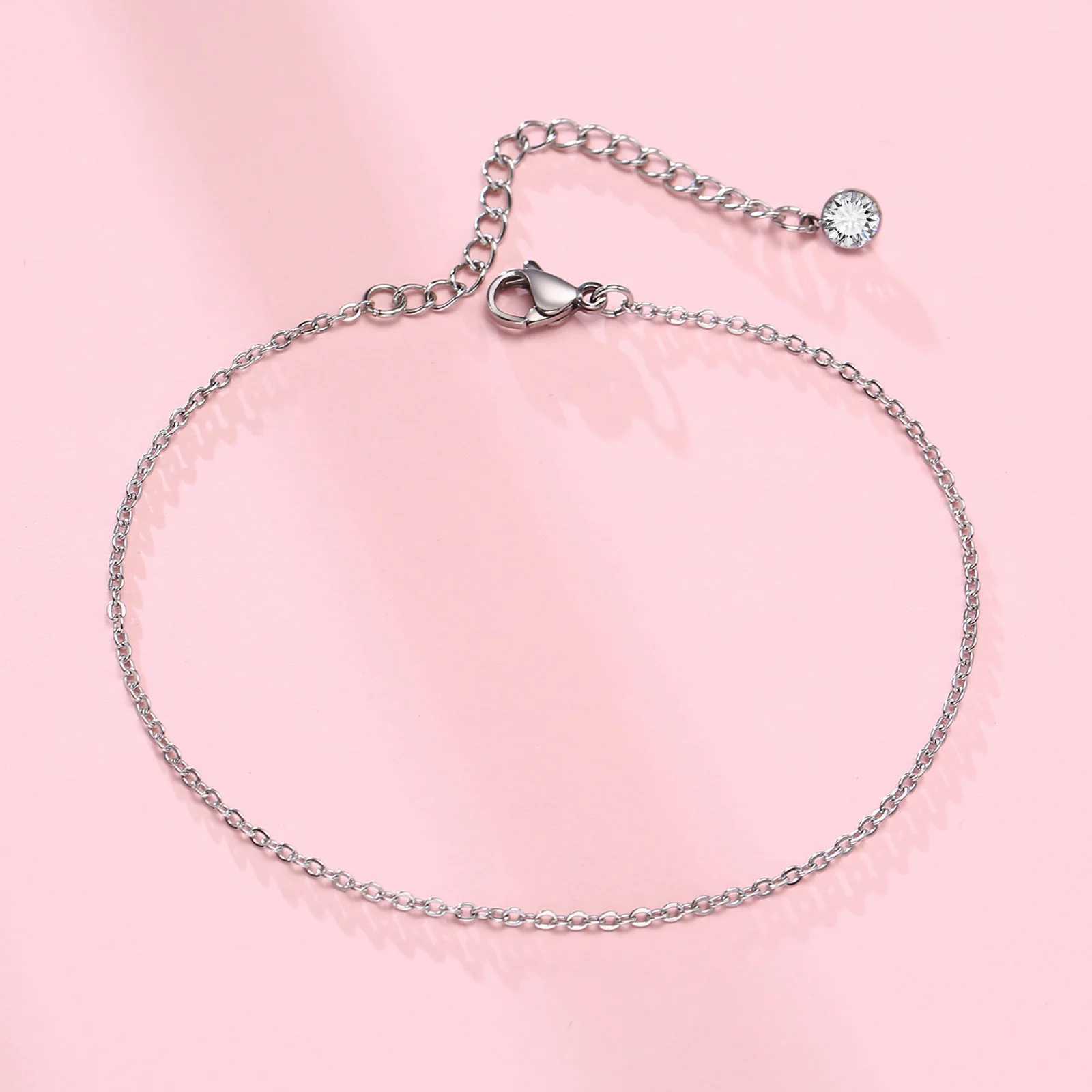 Rope Anklet Stainless Steel Rope Ankle Anklets Bracelets for Men Women Adjustable Twisted Rope Bracelet Gift Y240920