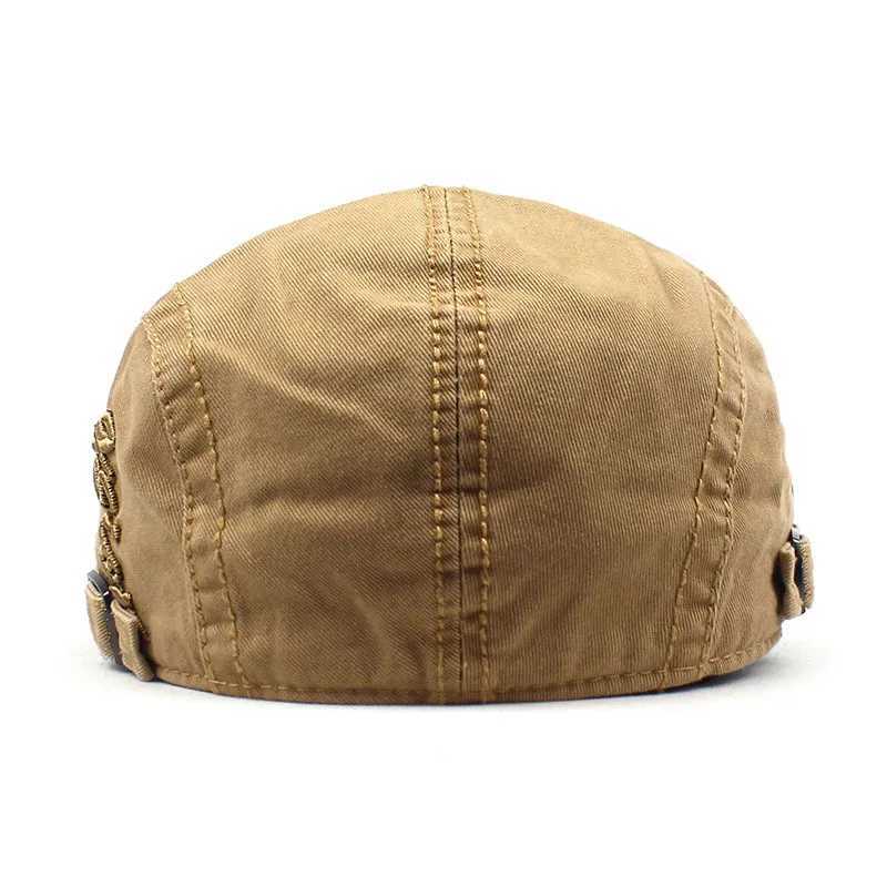 Spring Summer Newsboy Caps Men Cotton Flat Peaked Cap Women Painter Beret Hats 13X240919
