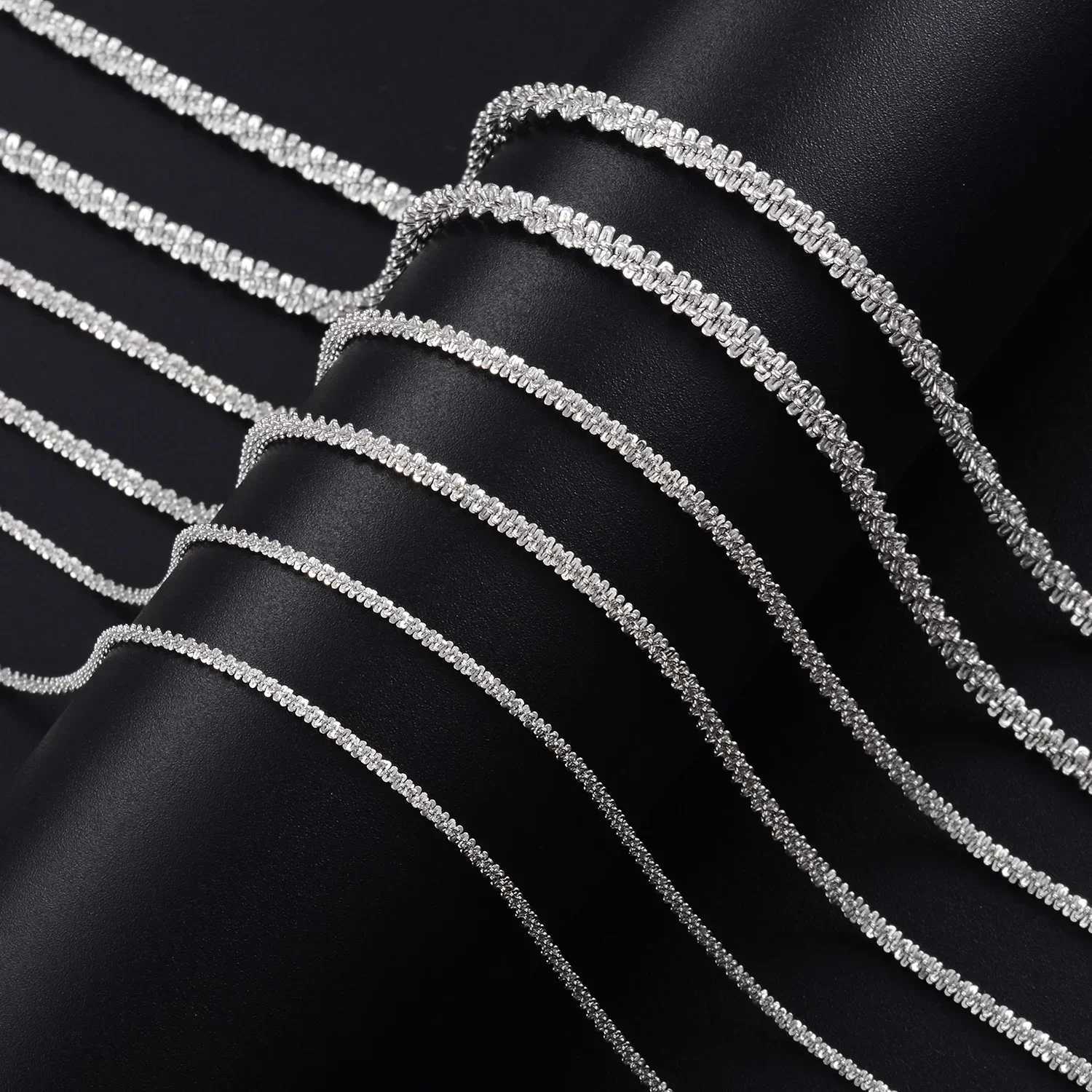 Shinny Silver Plated Cauliflower Chain Anklet Stainless Steel Necklace High Quality Jewelry Accessories For Women GiftX240919