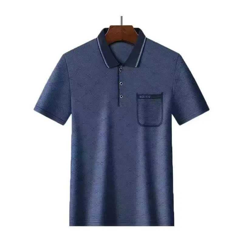 2023 Summer New Fashion Trend Comfortable Oversized Loose Mens Clothing Business Casual Lapel Temperament All-match Polo ShirtX240920