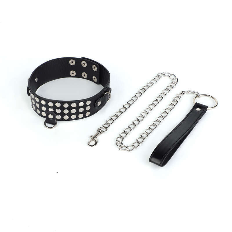 Sex toys SM props Punk Liuding traction chain collar SM tuning restraint neck cover Alternative adult products