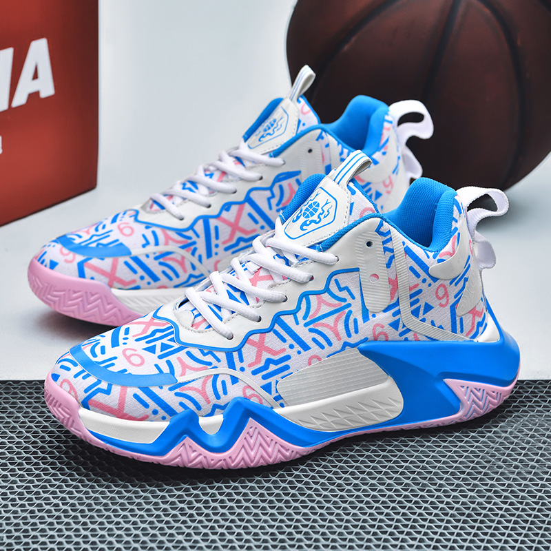 2023 New High Quality Men's Basketball Sneakers Streetwear Hip Hop Purple Sneakers Men Anti-slip Gym Sports Male Training Shoes