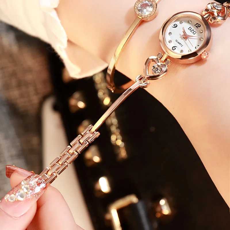 2024 Fashion Women Heart Bracelet Watch Rose Gold Quartz Watch Wristwatch Women Dress Casual Bracelet Watches Gift AccessoriesX240920