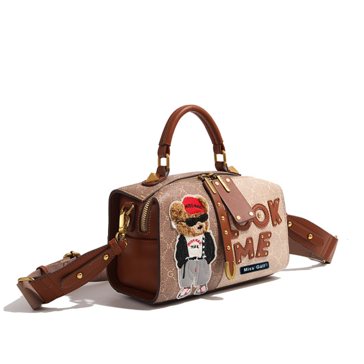 Niche Design Cool Cartoon Bear Pillow 2024 New Trend Fashion High Quality Leisure Hand Crossbody Women's Bag