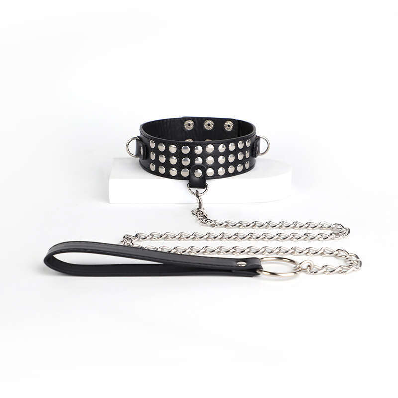 Sex toys SM props Punk Liuding traction chain collar SM tuning restraint neck cover Alternative adult products
