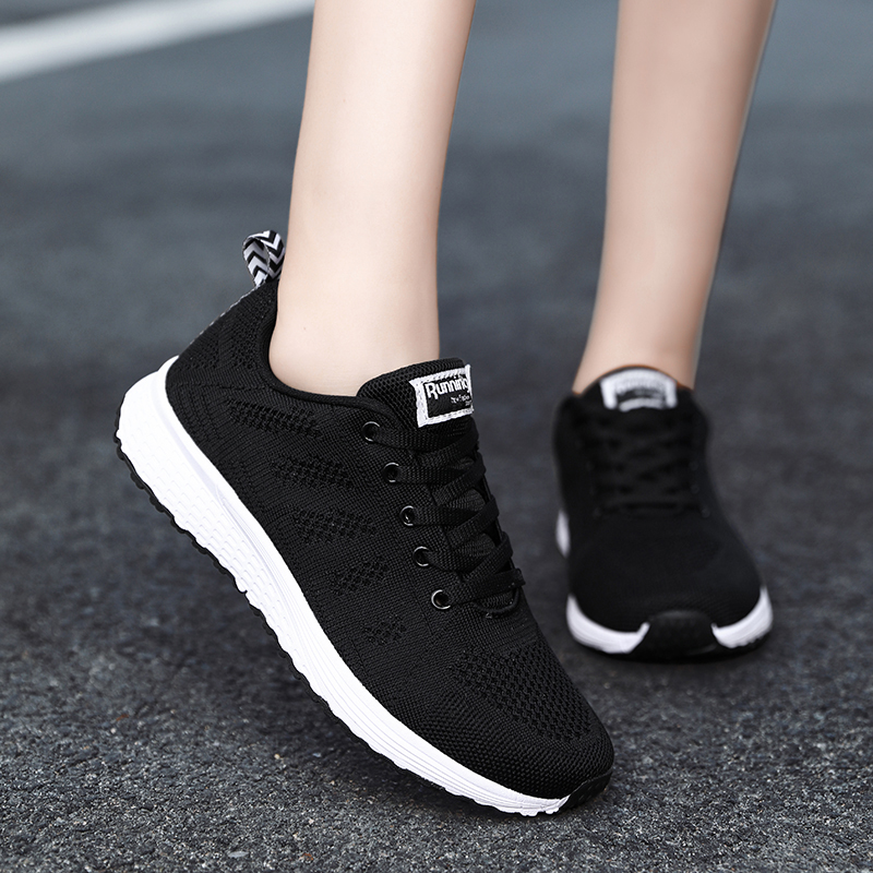 Ladies Casual Shoes Fashion Breathable Walking Mesh Flat Men's Sports Sneakers 4 57438