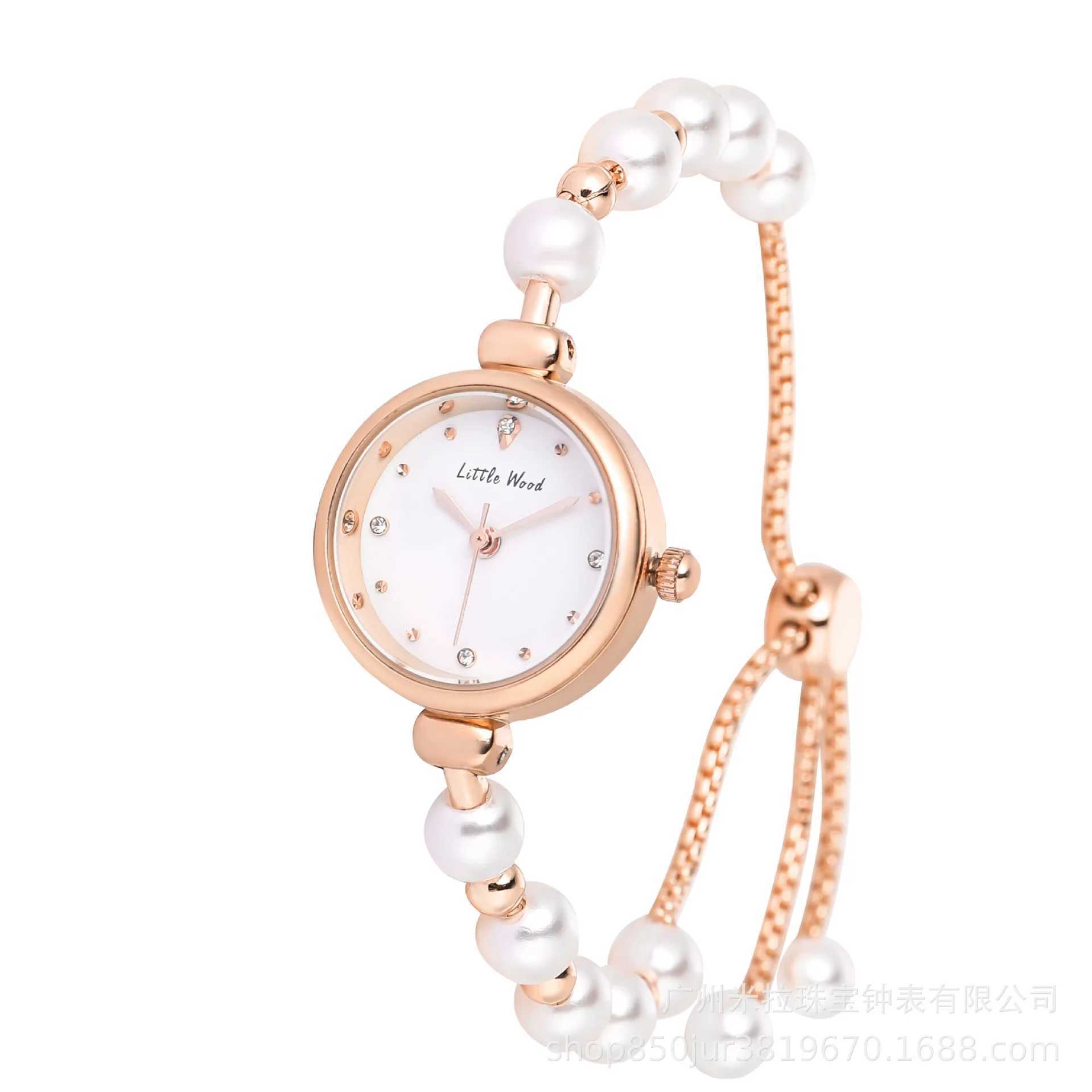 Ladies simple fashion with pearl quartz bracelet watchX240920
