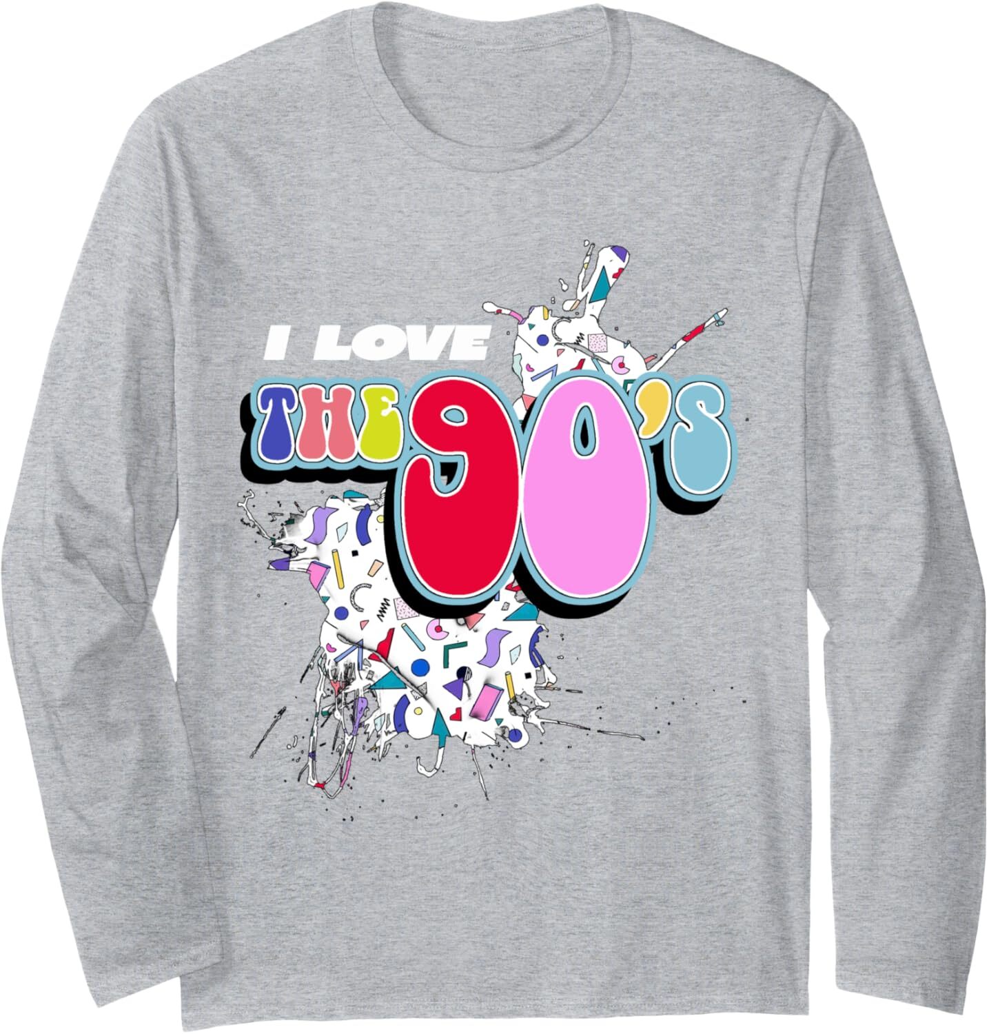 Long Sleeve Shirts for Men sweatshirt I Love The 90s Funny Cool Nineties Style Fan Gift Long Sleeve Tee Streetwear Casual tops clothes