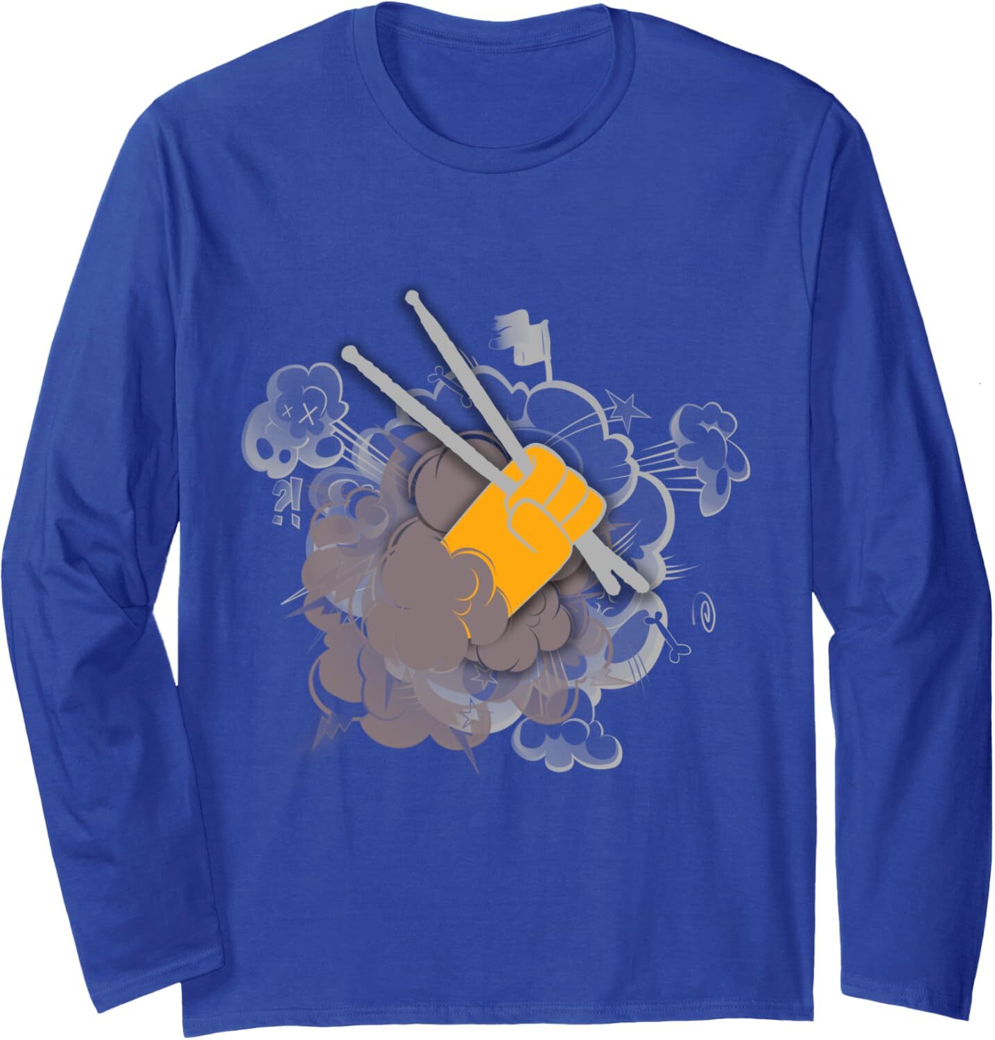 Long Sleeve Shirts for Men sweatshirt Drums Drumsticks Funny Cool Musical Gift For Drummer Long Sleeve Tee Streetwear Casual tops clothes