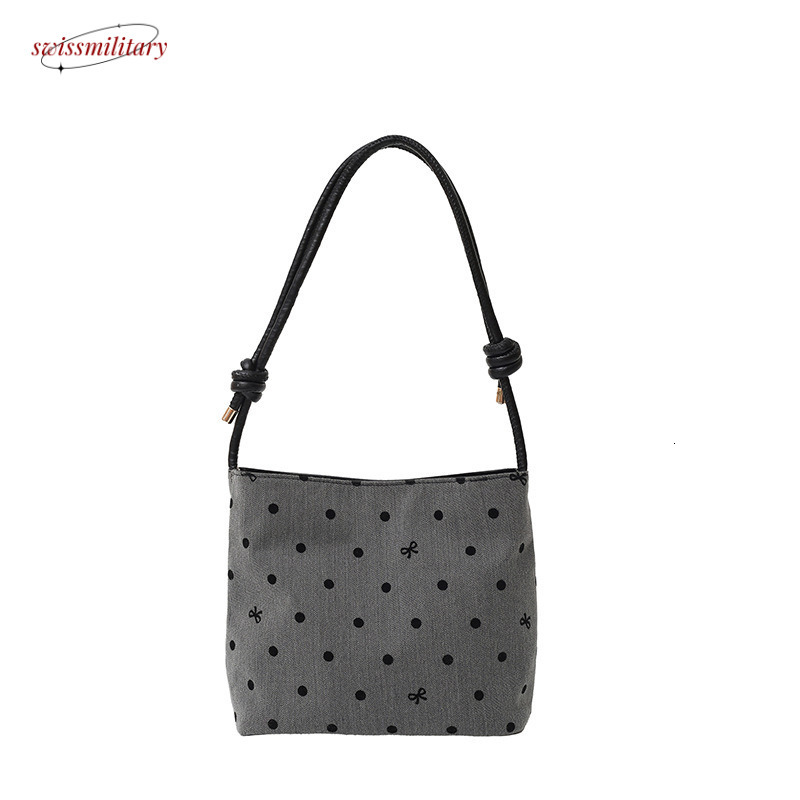 Small niche design checkered contrasting color women's 2024 new simple and fashionable western-style bow versatile single shoulder bucket bag #12