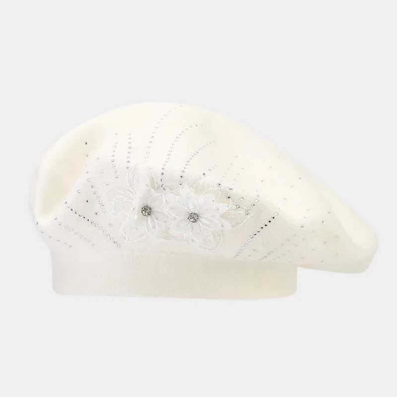 2023 Floral Cotton Warm Buckle Beret Painter Hat Octagonal Hat Women and Girl 14X240919