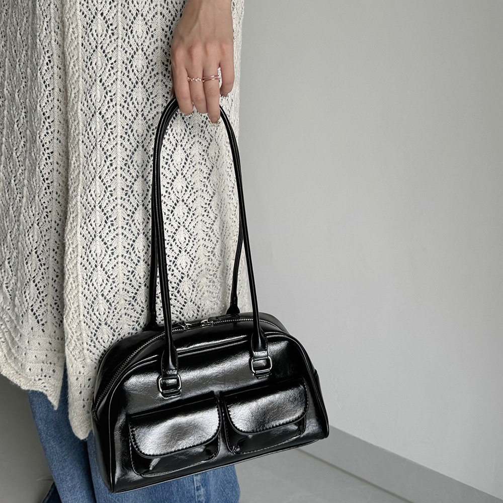 New bowling bag handbag from South Korea A niche retro large capacity design bag