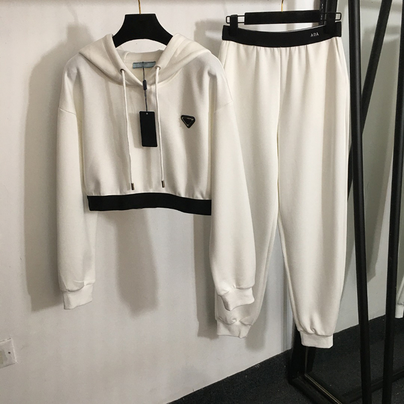 Personality Badge Tracksuits Hooded Tops Rompers INS Fashion Sweatshirts Leggings Cotton Breathable Sport Tracksuits